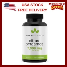Luma Nutrition Citrus Bergamot 1000Mg Supplement, Made in the USA, 60 Capsules