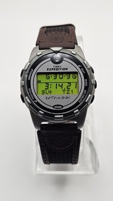Timex Expedition Data-Link 150S Digital Quartz 37mm Brown Leather Running