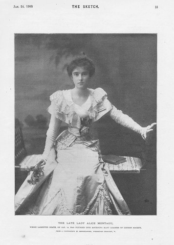 LADY ALICE MONTAGU Antique Print 1900