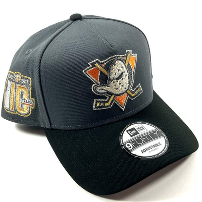New Era Anaheim Ducks Exclusive STEALTH Metallic 9FORTY A-Frame Snapback Hat Cap