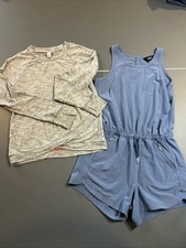 Lot of 2 Athleta Girl Sz 12. 1 Sleeveless Shorts Romper 1 L/s Sweatshirt UGC