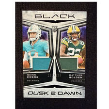 Panini Black 2025 Dusk 2 Dawn Quinn Ewers Matthew Golden RC Mem /199 #D2D-QEMG