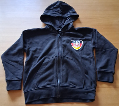 KINDER :  1 schwarze  '' DEUTSCHLAND '' Sweatshirt - Jacke mit Kapuze Gr. 110/116