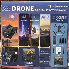 AI DRONE X8 Ready to Fly 4K HD Camera Drone, Obstacle Avoidance, App