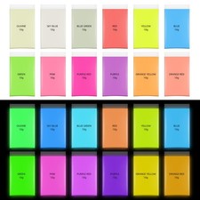 Glow in The Dark Pigment Powder,12 Colors Epoxy Resin Dye Powder