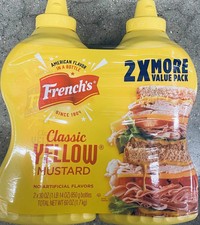 French's 100 % natürlicher klassischer gelber Senf 30 Unzen Flasche - 2er Pack