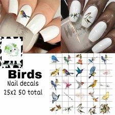 Birds Waterslide Decals For Nails, Hot Wheels, Etc Set Of 50 KC