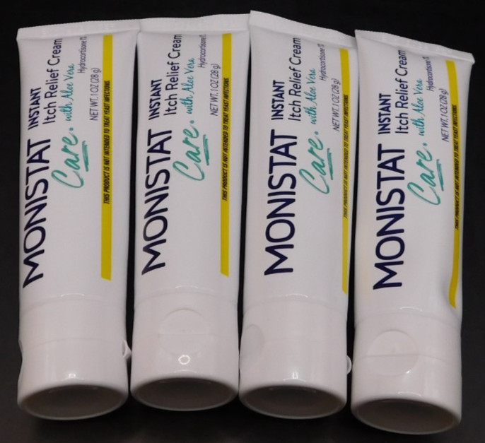 4 Pk Monistat Care Instant Itch Relief Cream W Aloe Vera 1oz Ea Exp: 9/26 New