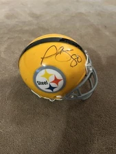 Plaxico Burress Autographed Mini Helmet Pittsburgh Steelers Steiner COA