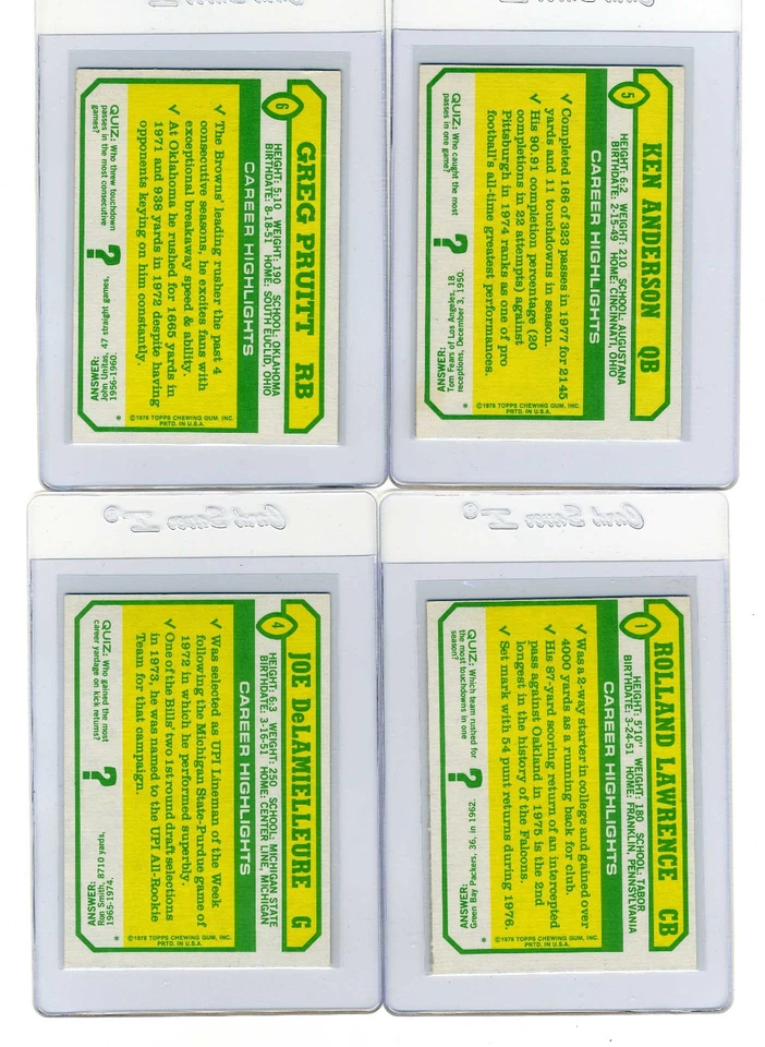 19 tarjetas diferentes Topps Holsum Bread 1978 - sin pliegues - fútbol americano NFL HOF Foto 3 de 4