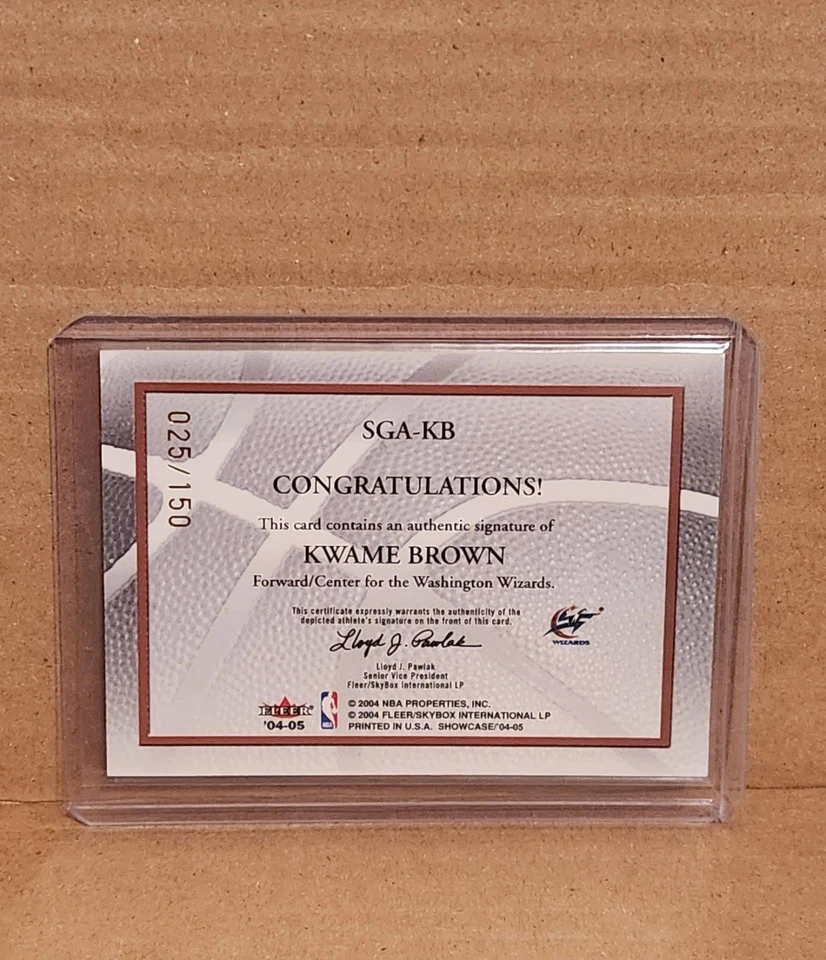 2004-05 Fleer Showcase Kwame 棕色签名展示金签名/150 — 第 3/4 张图片