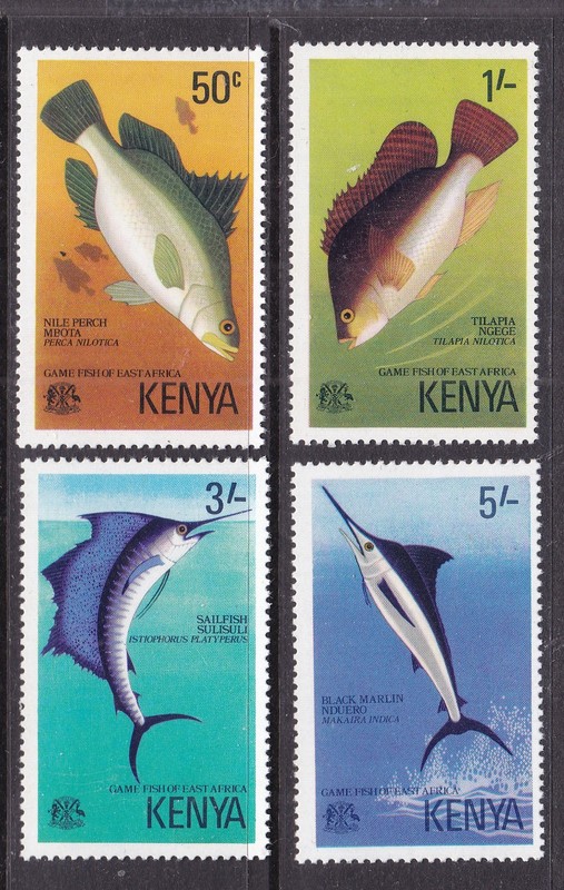 KENYA ^^^sc# 68-71  older  MNH SET  ( FISHES)   @dco4236ken