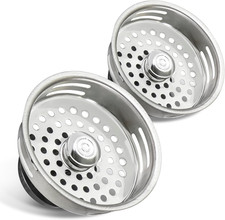 9843-2 Stainless Steel Kitchen Sink Strainer Basket for Standard Drains 3-1/2