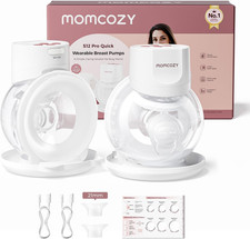 Momcozy Breast Pump S12 Pro Quick, Hands-Free Wearable Wireless Pump, with Dou