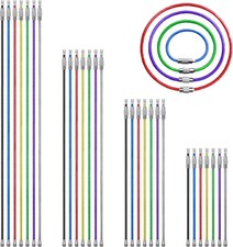 28 pcs Metal Wire Keychains, 2mm Stainless Steel Connecter Key Rings Loops, 4" 6