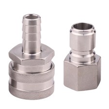 1/2 Inch Stainless Steel Quick Disconnect Set Beer Brewing Connector Kit