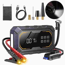 Portable Car Jump Starter With Air Compressor Battery Jumper Box Charger Booster