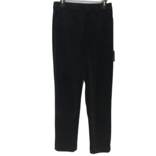 Express Editor Pants Women's 8L Black Velvet Straight Leg Super High Rise NWT - Picture 3 of 12
