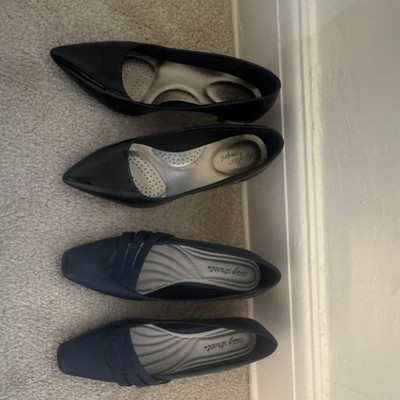 Easy Street & Dexflex Comfort Women's Black Slip-On Comfort Flats Shoes Lot