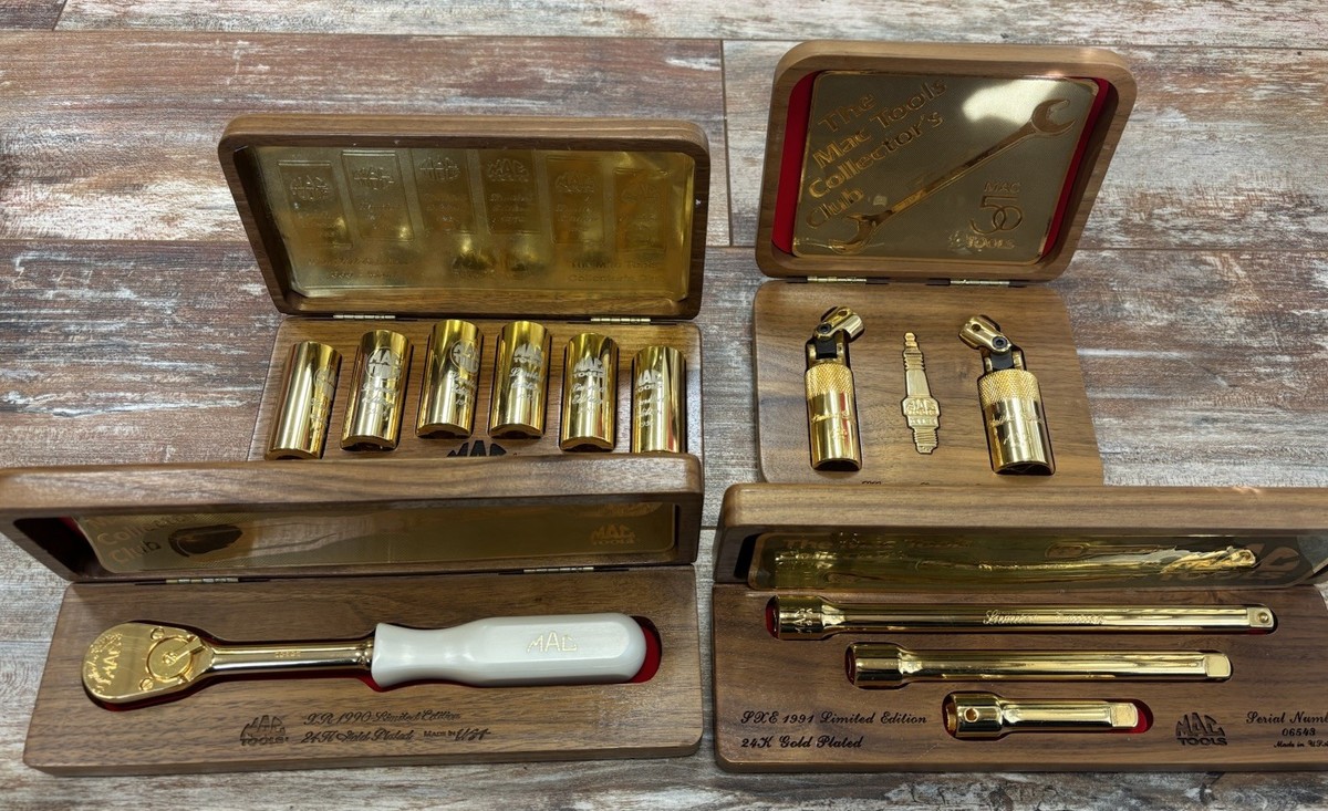 MAC Tools XR1990 24K Gold Plated Ratchet Socket Sets 3/8