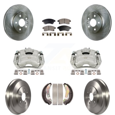 Brake Caliper Rotors Drums Semi-Metallic Pads Front Rear Kit For Chevrolet Sonic