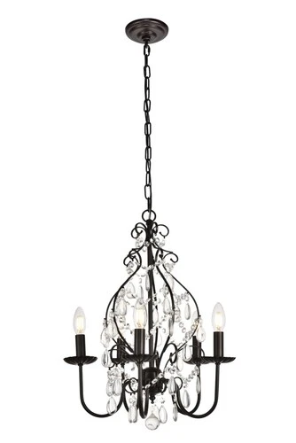 Living District Blaise 5-Light Transitional Metal Pendant in Oil Rubbed Bronze - Picture 2 of 6