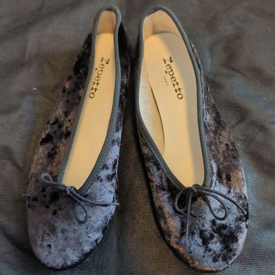 Seltene Repetto Ballerinas schwarz Samt Größe 36,5 (US 6,5) - elegant & schick