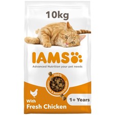 IAMS Adult Complete Dry Cat Food Chicken 10kg Supports Strong Immune System 5.58 per kilo