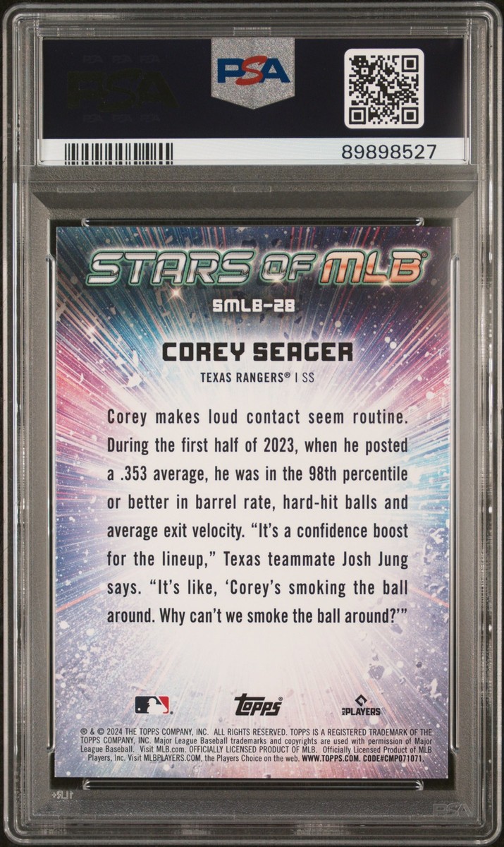 メジャーです 2024 Topps Series 1 - Stars of Mlb Corey Seager #SMLB-28 for