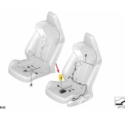 BMW 4 Gran Coupe G26 Front Left Seat Wiring 61125A1EAE4 NEW GENUINE