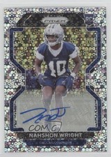 2021 Panini Prizm Rookie No Huddle Prizm Auto Nahshon Wright #438 Auto 9r9