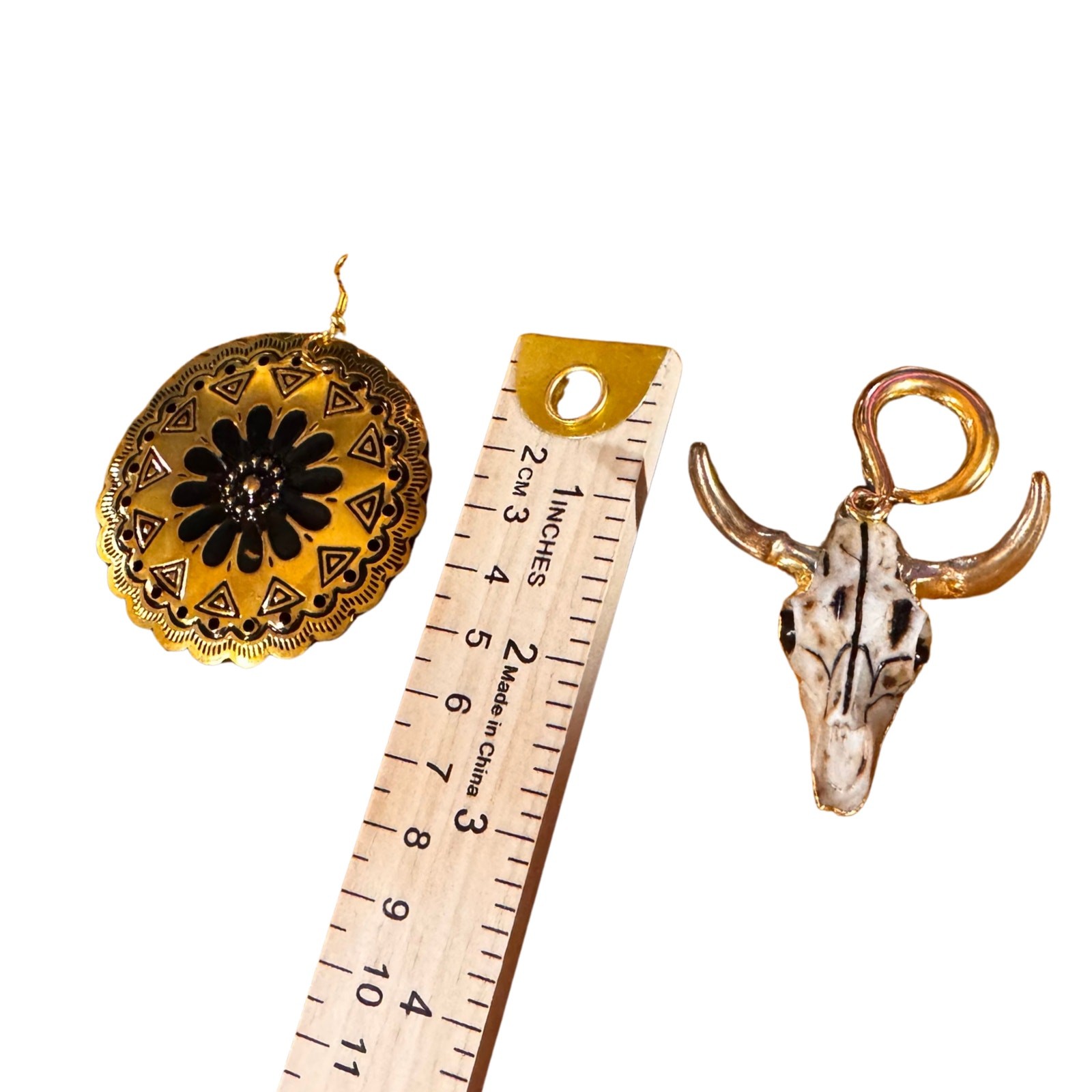 Western Statement Earring Bundle Buffalo Skull Ea… - image 4