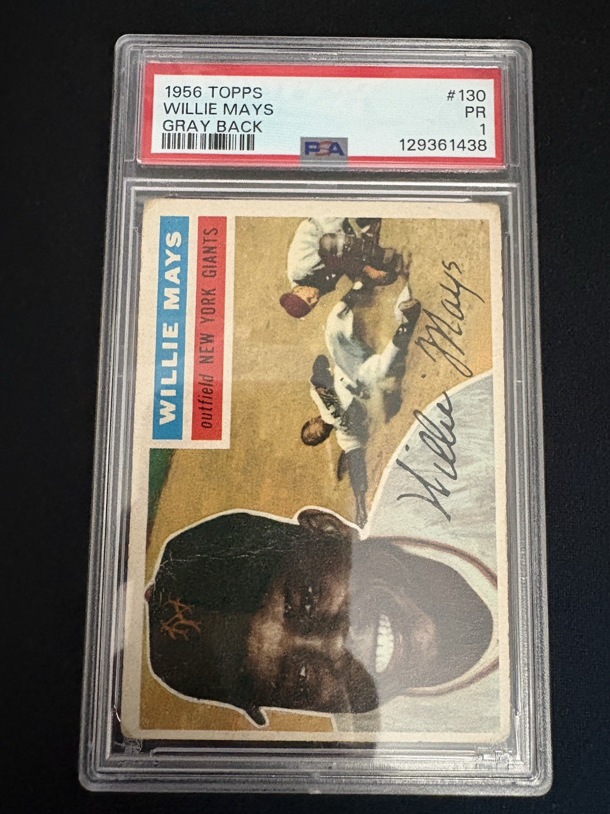 1956 Topps - Willie Mays #130 Gray Back PSA 1 Poor Condition New York Giants HOF