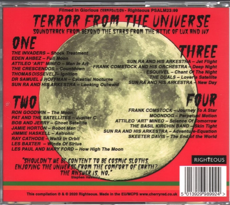 Various Artists Terror From The Universe CD UK Righteous 2020 - Soundtrack - Bild 2 von 2