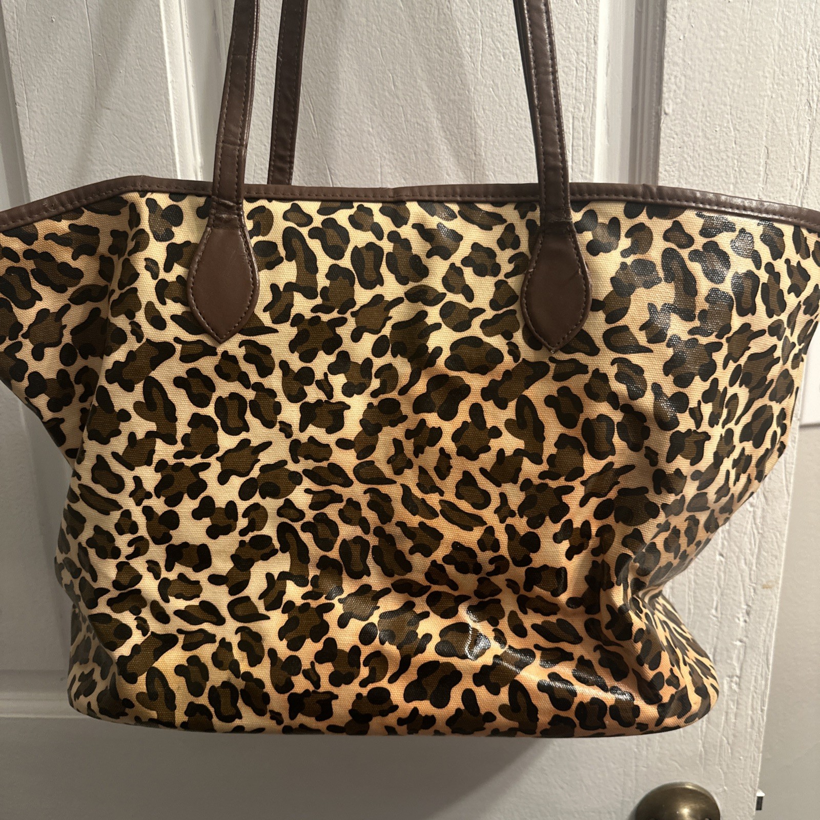 Braciano Leopard Print Tote Bag Purse Diaper Bag Carry On
