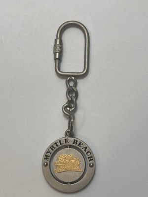 Myrtle Beach South Carolina Engraved Spinner Keychain NASCAR THEME PARK Souvenir