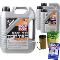 Mann Inspektionspaket 8L Liqui Moly Top Tec 4200 5W-30 FüR Jeep Wrangler 2.8 CRD