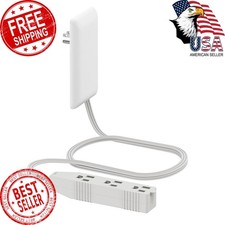 LIDER 3ft 3-Outlet Wall Extender White