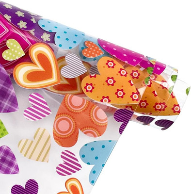 | Printed TPU Jelly Faux Leather 12 X 53 Inches Transparent Clear Jelly Vinyl Gr