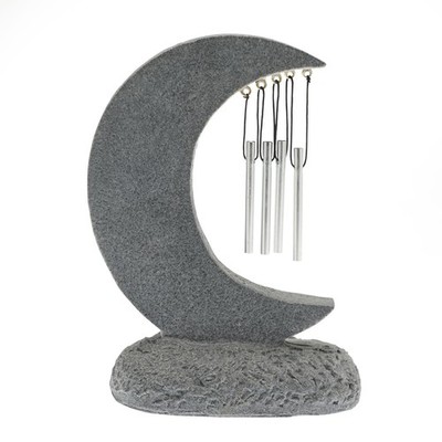 Carillon à Vent Commémoratif Graveside Lune Amour - Hommage En Résine Pour Extérieur