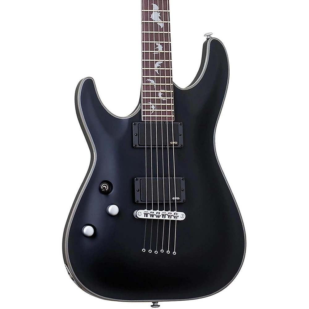 Schecter Guitar Research Damien Platinum 6 Left-Handed Electric Guitar Satin Blk