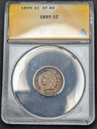 1895 Indian Head Cent Penny ANACS EF40 XF40