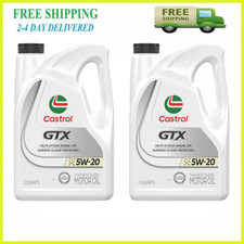 (2 Pack) Castrol GTX 5W-20 Synthetic Blend Motor Oil 5 Quarts Sludge Protection 36.72 per gallon