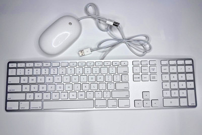 Apple A1243 Keyboard A1152 Mouse USB Wired Set Tested Mac Compatible