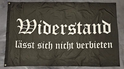 Fahne Flagge Widerstand lässt sich nicht verbieten - 90 x 150 cm