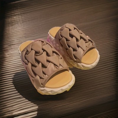 NIB 4CCCCEES Jabara Amor Tan Platform Slide Sandals EU 36 US 6 MSRP $295