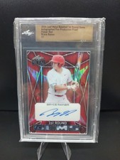 2024 Leaf Metal Baseball 1st Rd Gem Auto Pre Prod Proof Red 1/1 Of Bryce Rainer