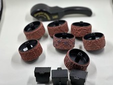 Stampin' Up Rubber Stampin Around 2" Wheel Handle Black with 7 Holiday Stamps