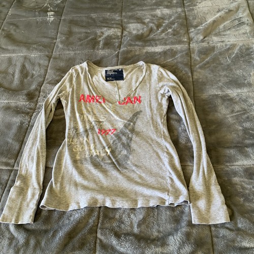 American Eagle Outfitters Women's Long Sleeve Shirt Size M Y2K 2000s NYC Travel