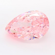 10.77 Ct Fancy Vivid Pink Color VVS2 Lab Grown Pear IGI Certified CVD Diamond
